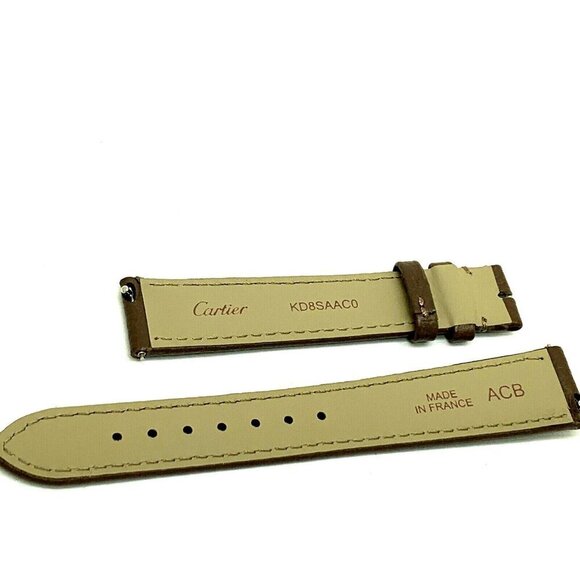Cartier Women's Watch Replacement Band Brown Leather Strap 16mm KD8SAAC0 - Picture 7 of 7